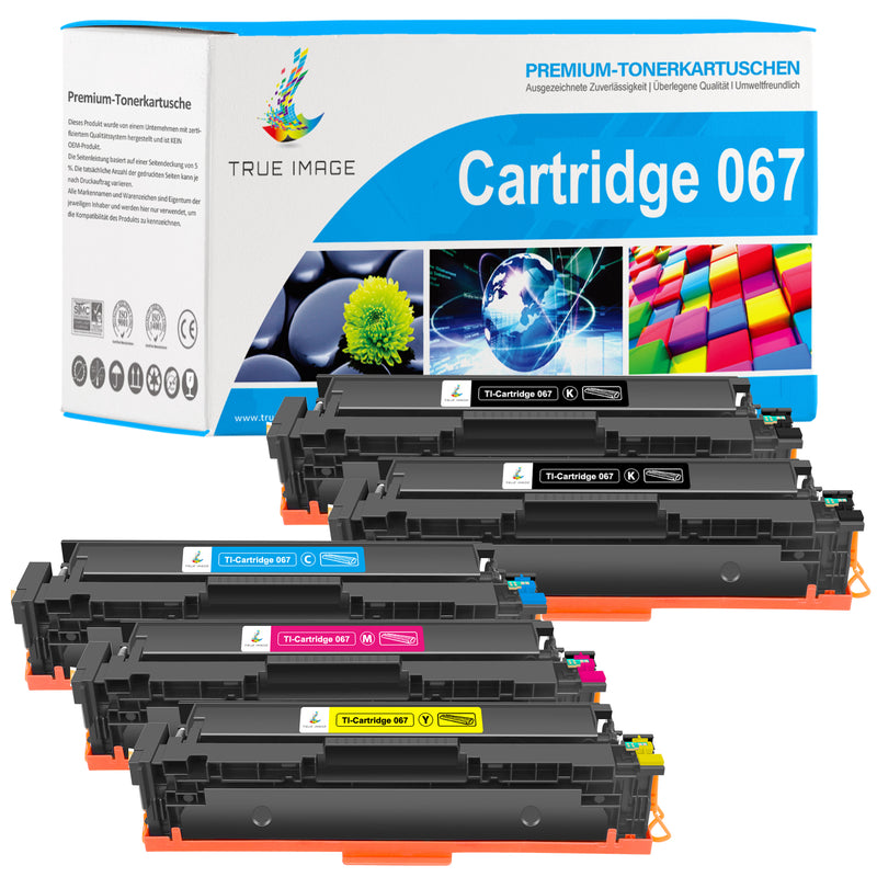 Kompatible Canon 067 Toner Patrone Set | C067 BK/C/M/Y Tonerpatronen