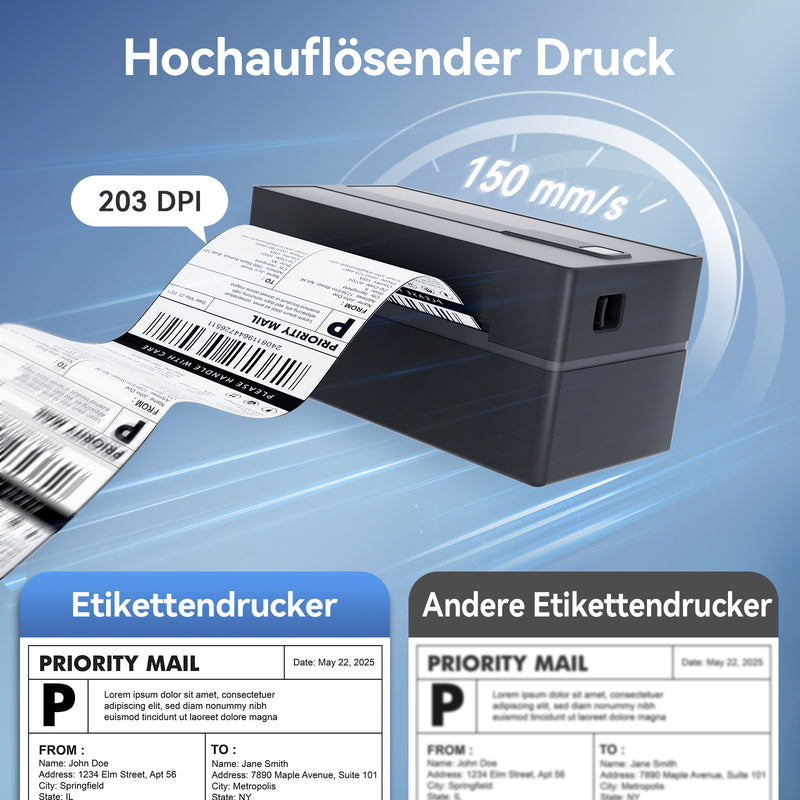True Image TY813 Thermo-Versandetikettendrucker 4x6 – USB- und Bluetooth-kompatibel