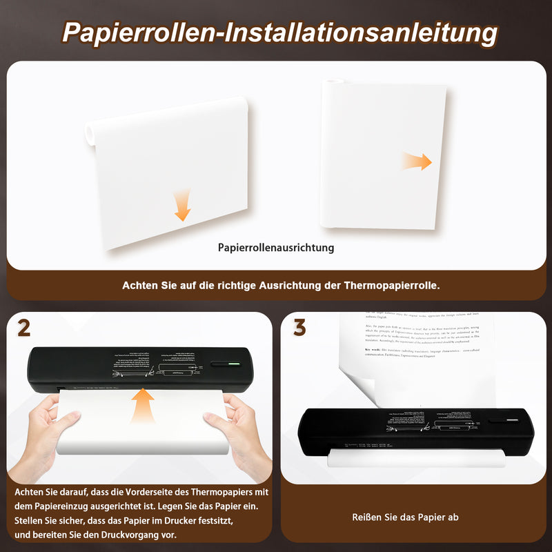 True Image TC80 Tintenloser Drucker, tragbarer Letter/A4/Tattoo Thermodrucker