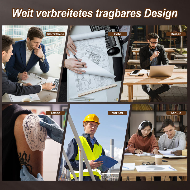 True Image TC80 Tintenloser Drucker, tragbarer Letter/A4/Tattoo Thermodrucker