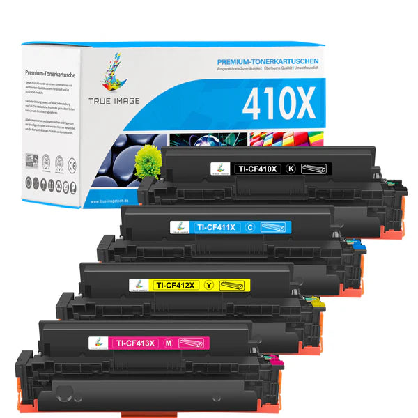 HP Color LaserJet Pro M452dw Toner - Kompatible HP 410A/410X CMYK Multipack