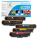 Kompatibel HP 220X CMYK Toner Multipack | Smart Chips | Tonerstand überwachen