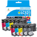 Brother LC521 LC-521 Druckerpatronen 10PK