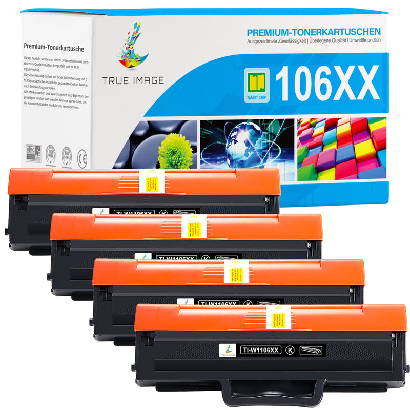 Kompatible HP 106X W1106A XL Toner Patronen 4er-Pack