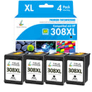 Kompatibel HP 308XL Druckerpatronen Schwarz 4er-Pack