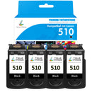 Canon PG510 Schwarz Druckerpatronen 4er-Pack