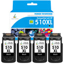 Kompatibel Canon PG510XL  Schwarz Druckerpatronen 4er-Pack