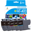 Kompatibel Brother LC421 LC-421 5er-Pack