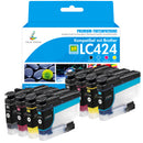 Kompatibel Brother LC424 LC-424 Druckerpatronen CMYK Multipack