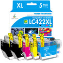 Kompatibel Brother LC422XL LC-422XL Druckerpatronen 5er-Pack