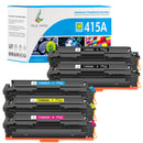 Kompatibel HP 415A CMYK Multipack Toner | Smart Chips | Tonerstand überwachen