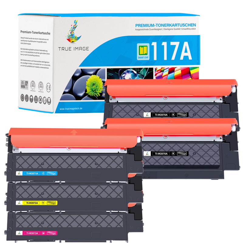 Kompatible HP 117A CMYK Multipack Toner Patronen | Smart Chips | Tonerstand überwachen