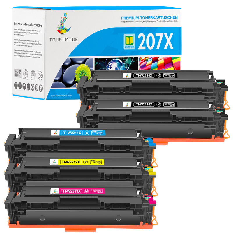 HP Color LaserJet Pro MFP M283fdn Toner-Kompatible HP 207A/207X CMYK Multipack