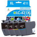 Kompatibel Brother LC421XL LC-421XL 4er-Pack